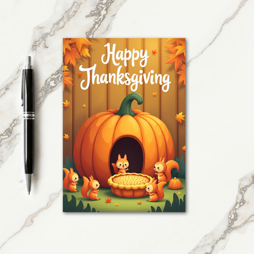Happy Thanksgiving Gather Card
