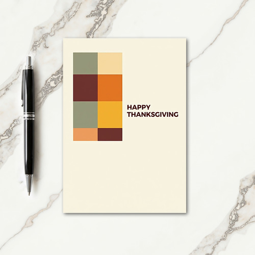 Happy Thanksgiving Geometric Card
