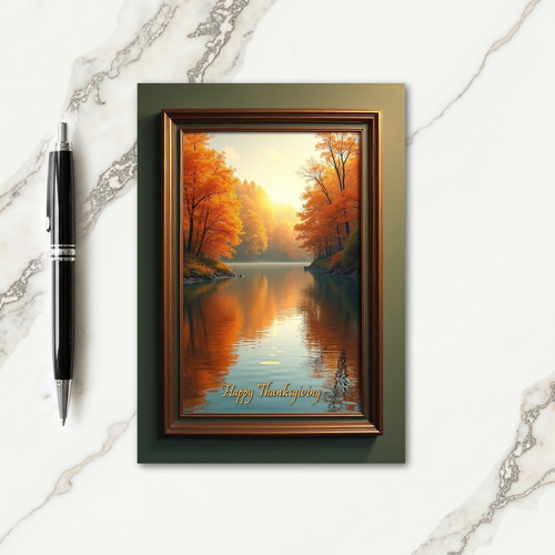 Happy Thanksgiving Golden River Card