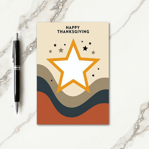 Happy Thanksgiving Golden Star Card thumbnail