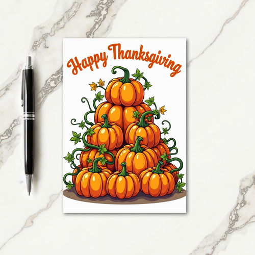 Happy Thanksgiving Gourds Card