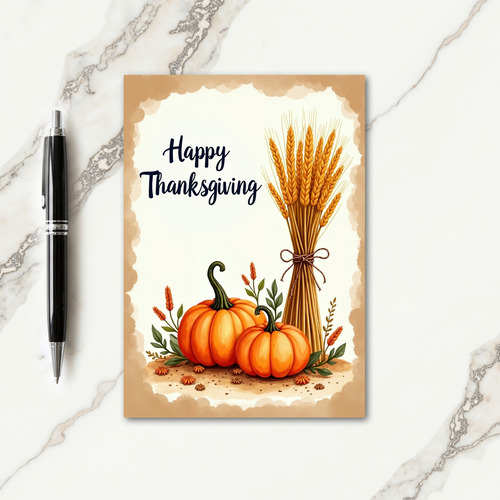 Happy Thanksgiving Grain Card
