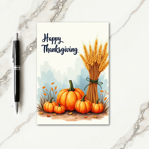Happy Thanksgiving Grains Card thumbnail