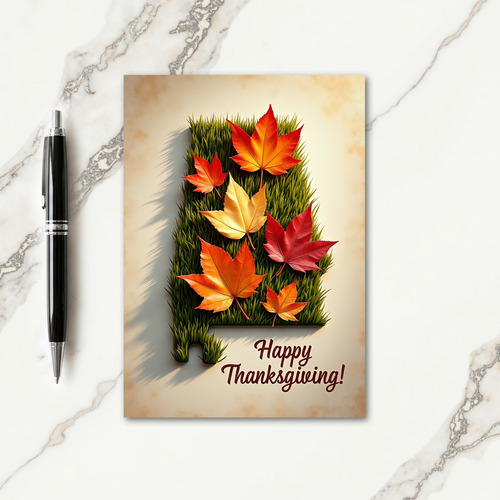 Happy Thanksgiving Grassy Base Card thumbnail