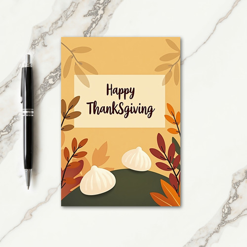 Happy Thanksgiving Harvest Blessings Card