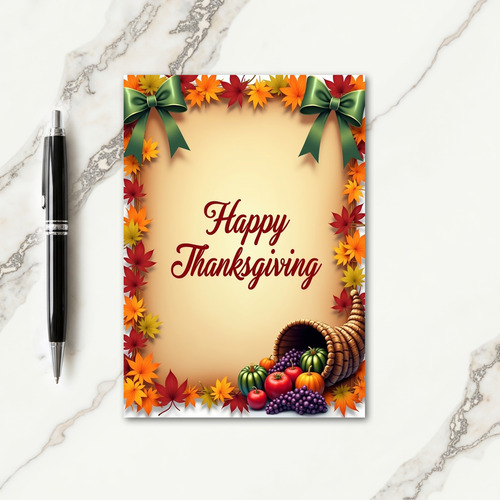 Happy Thanksgiving Harvest Bounty Card thumbnail