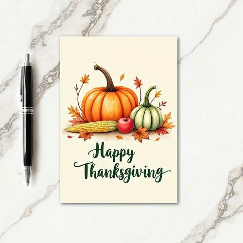 Happy Thanksgiving Harvest Card