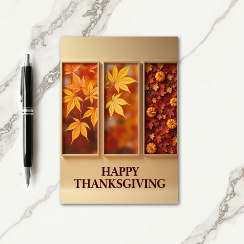 Happy Thanksgiving Harvest Gourds Card