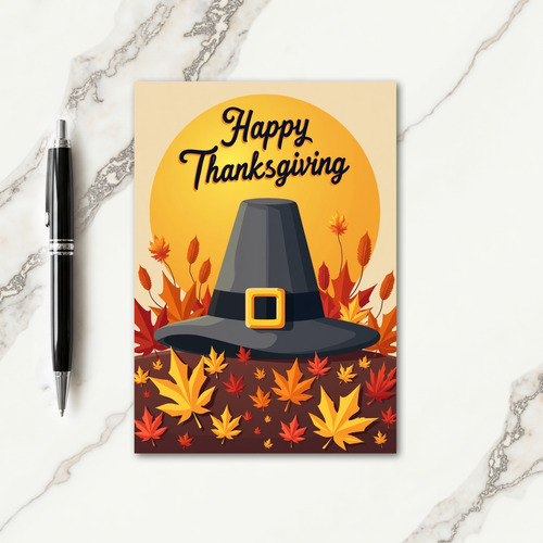 Happy Thanksgiving Hat Card