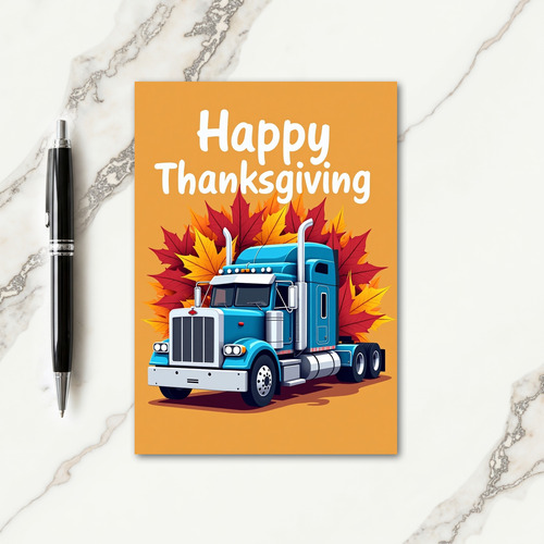 Happy Thanksgiving Hauler Card