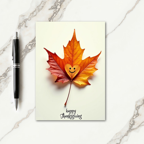 Happy Thanksgiving Heart Card