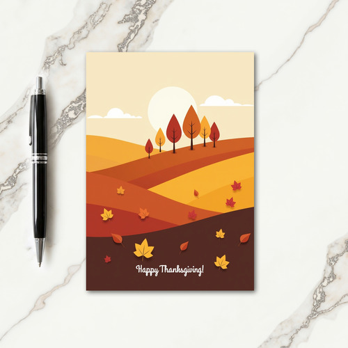 Happy Thanksgiving Hills Card thumbnail