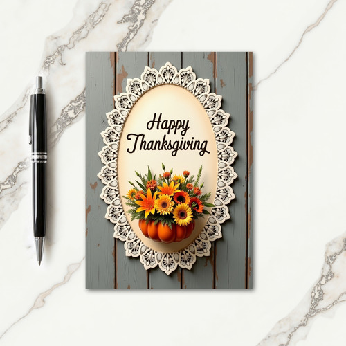 Happy Thanksgiving Lace Card