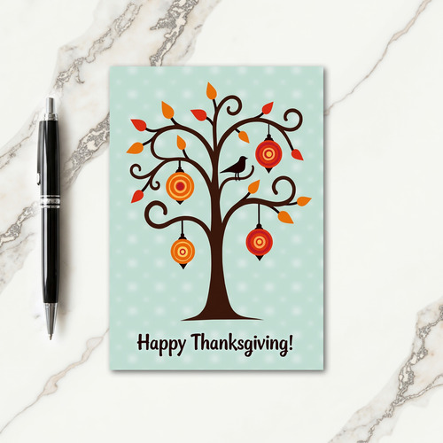 Happy Thanksgiving Lanterns Card thumbnail