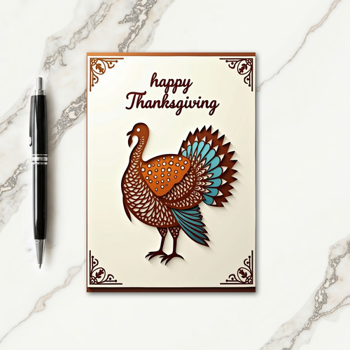 Happy Thanksgiving Layered Bird Card