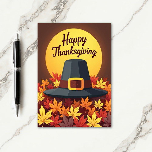 Happy Thanksgiving Leaf Card