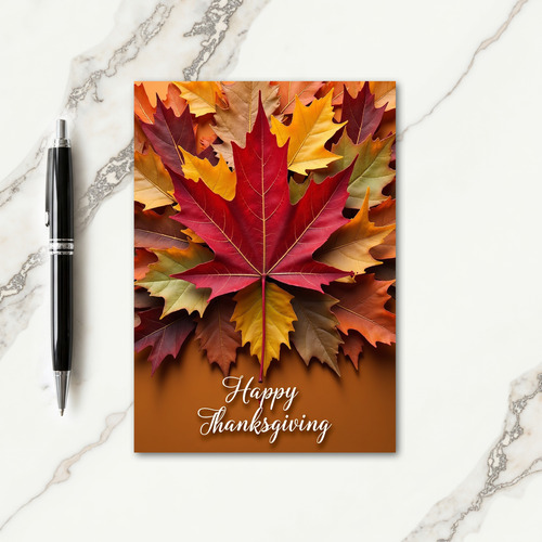 Happy Thanksgiving Leafy Card