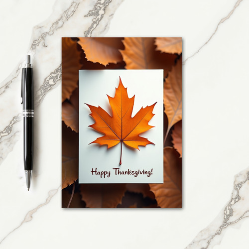Happy Thanksgiving Maple Card