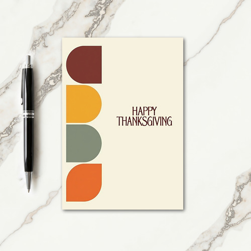 Happy Thanksgiving Modern Card