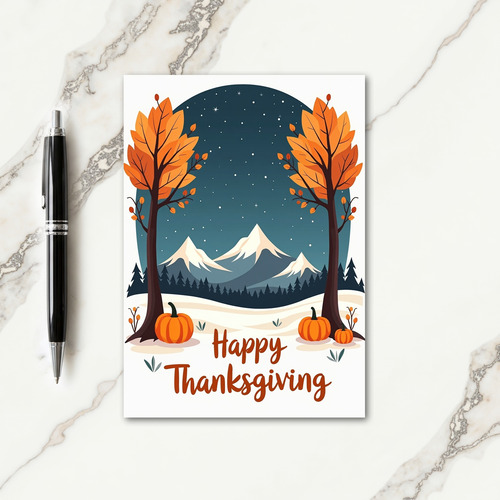 Happy Thanksgiving Mountains Card thumbnail