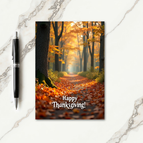 Happy Thanksgiving Path Card