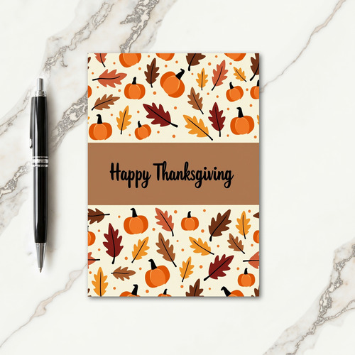 Happy Thanksgiving Pattern Card thumbnail