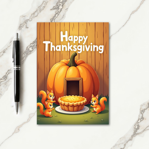 Happy Thanksgiving Pie Card