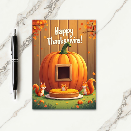 Happy Thanksgiving Pie Feast Card