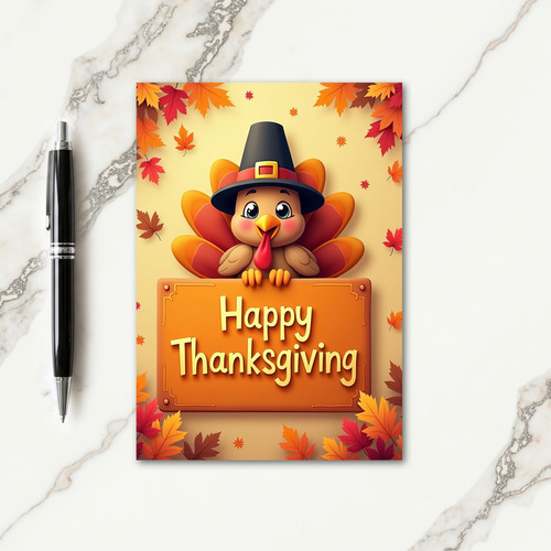 Happy Thanksgiving Pilgrim Pal Card thumbnail
