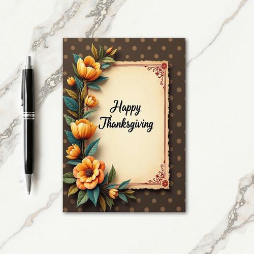 Happy Thanksgiving Polka Dot Card thumbnail