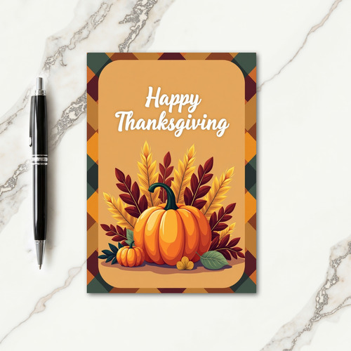 Happy Thanksgiving Pumpkin Harvest Card thumbnail