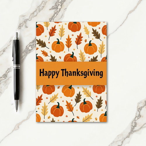 Happy Thanksgiving Pumpkins Card thumbnail