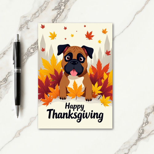 Happy Thanksgiving Pup Card