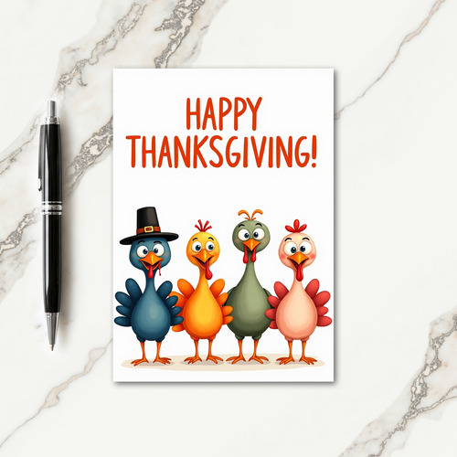 Happy Thanksgiving Quartet Card thumbnail