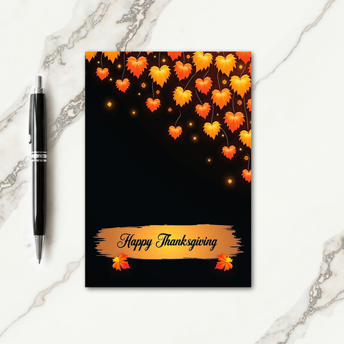 Happy Thanksgiving Radiant Glow Card