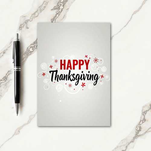 Happy Thanksgiving Red Bold Card thumbnail
