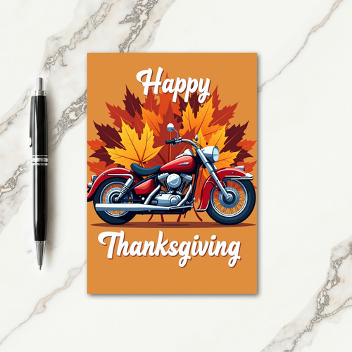 Happy Thanksgiving Red Cruiser Card