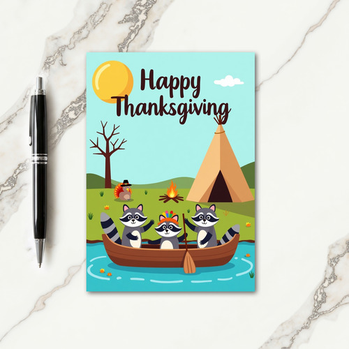 Happy Thanksgiving River Journey Card