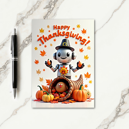 Happy Thanksgiving Robots Bounty Card