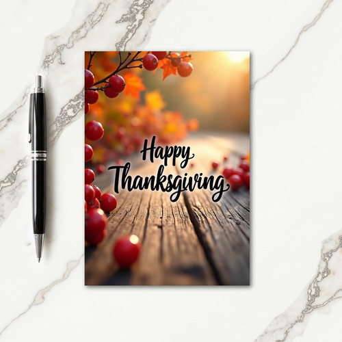 Happy Thanksgiving Rustic Card