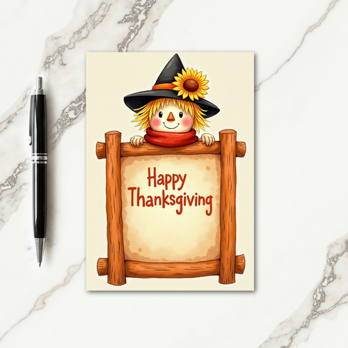 Happy Thanksgiving Sign Card
