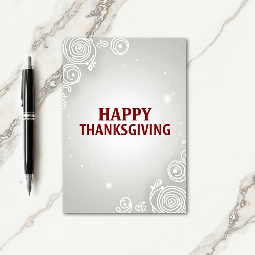 Happy Thanksgiving Sparkling Card