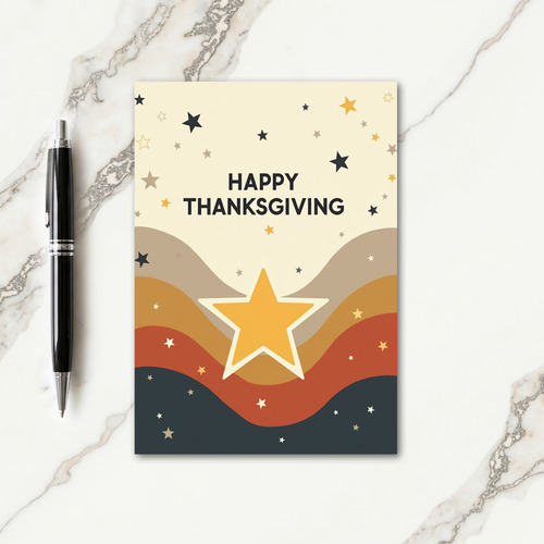 Happy Thanksgiving Starry Card