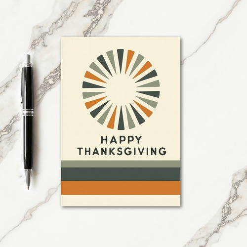 Happy Thanksgiving Sunburst Card