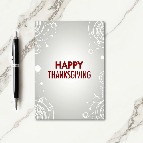 Happy Thanksgiving Swirls Card thumbnail