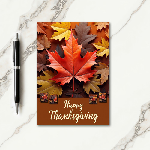 Happy Thanksgiving Vibrant Card