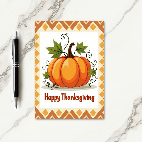 Happy Thanksgiving Vine Adorned Card thumbnail