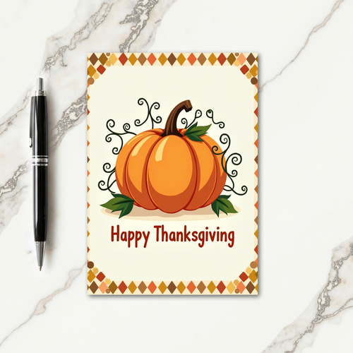 Happy Thanksgiving Vine Card