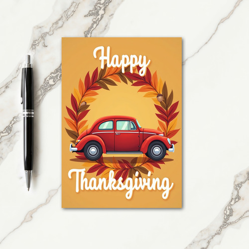Happy Thanksgiving Vintage Ride Card thumbnail
