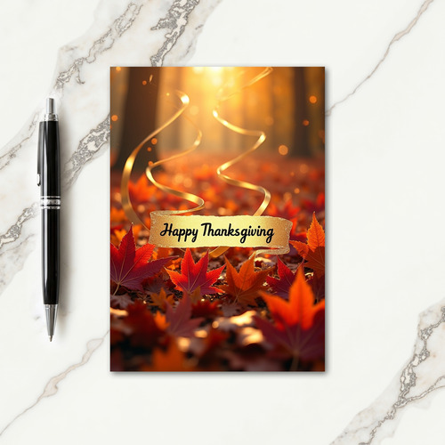 Happy Thanksgiving Warm Glow Card
